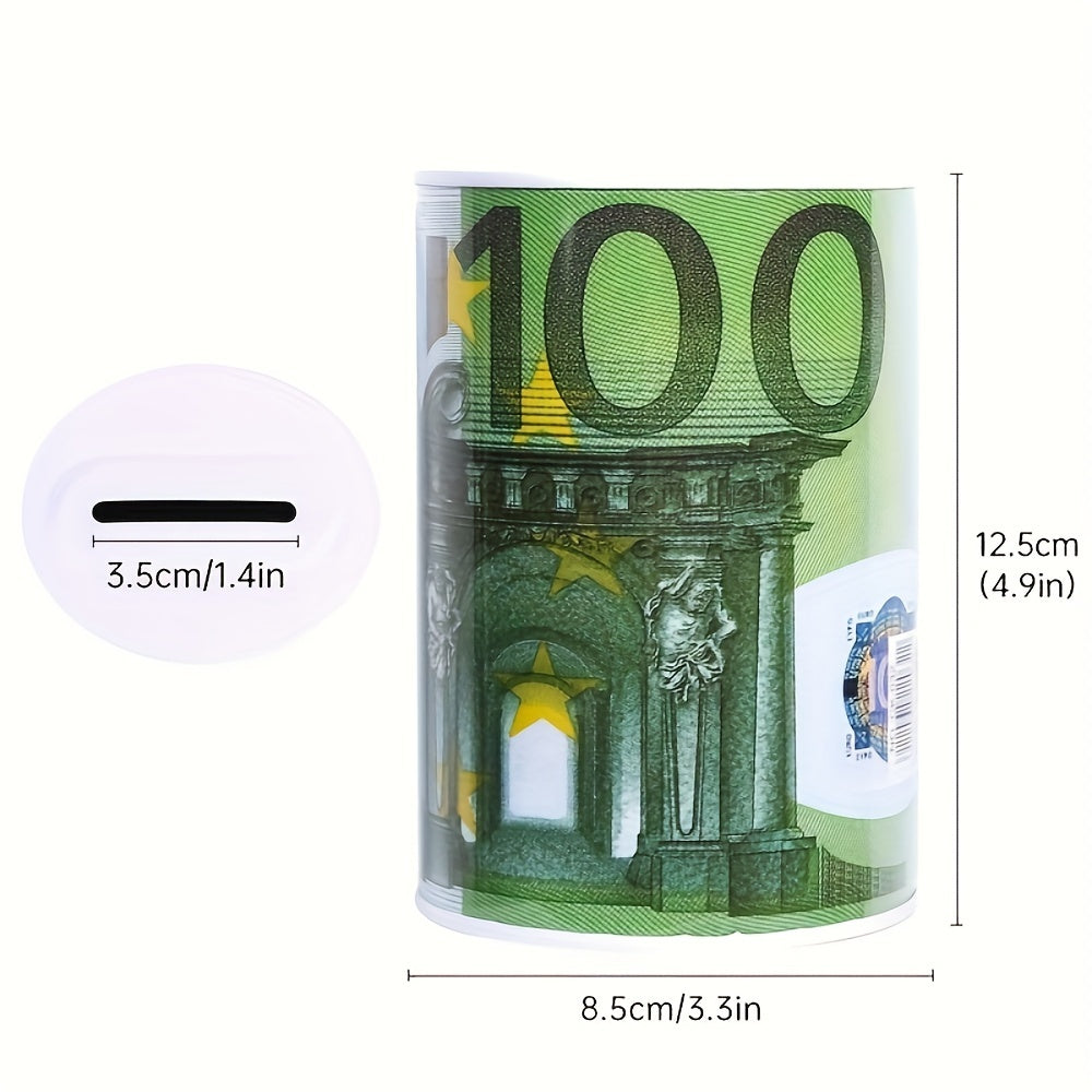 Unique Iron Savings Bank Euro Money Saving Jar Christmas Gift