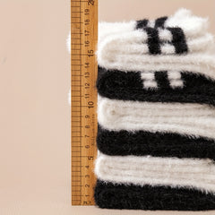 3 Pairs Warm Fuzzy Crew Socks For Winter Women's Stockings