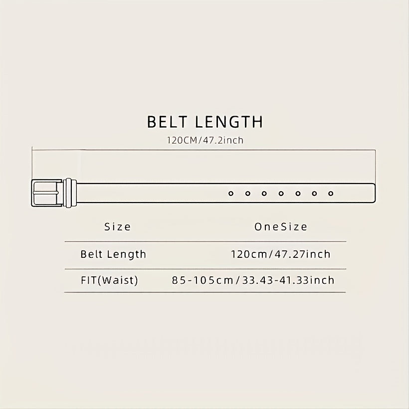 Embossed Leather Belt Vintage Casual Business Belt For Men
