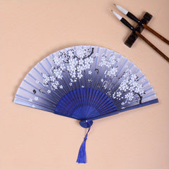 Ancient Style Bamboo Folding Fan Chinese Painted Ladies Accessories