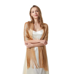 Women's Party Shawls with Golden and Silver Thread - Warm Scarf