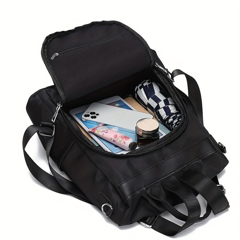 Anti Theft Large Capacity Preppy Backpack Oxford Durable Lightweight