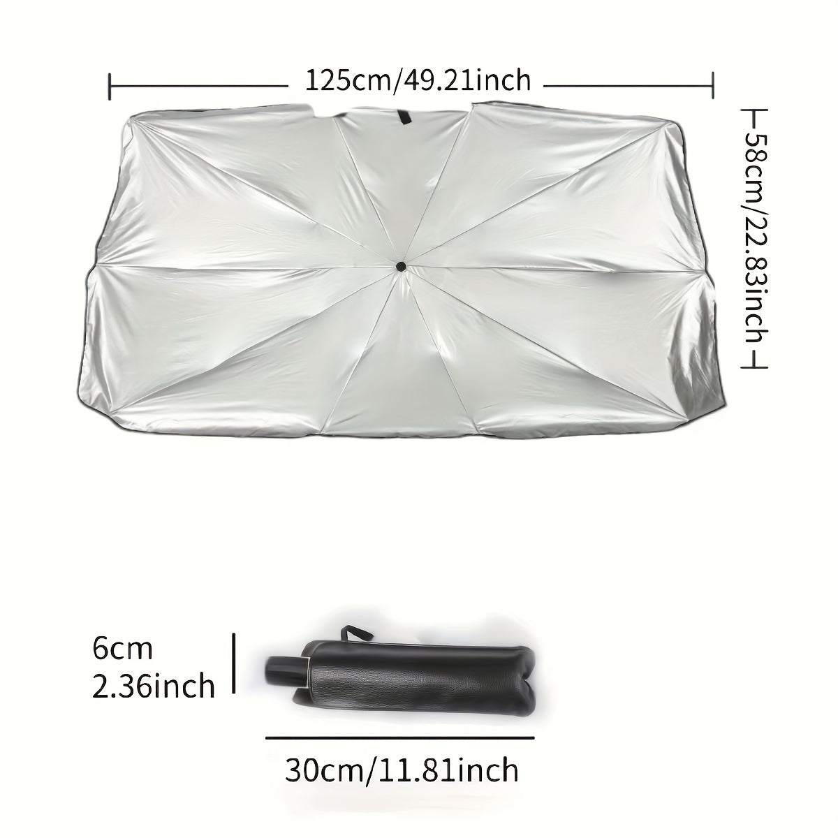 Car Front Windshield Sunshade Heat Insulation Board Sunscreen Manual Umbrella