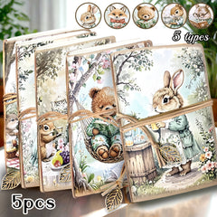A5 80Pages Forest Animal Sketchbook DIY Blank Marker Drawing Manual