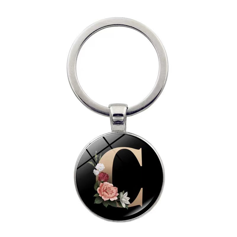 Crystal Gem Flower Key Chain Pendant for Women