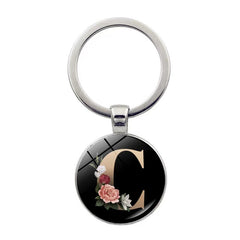 Crystal Gem Flower Key Chain Pendant for Women