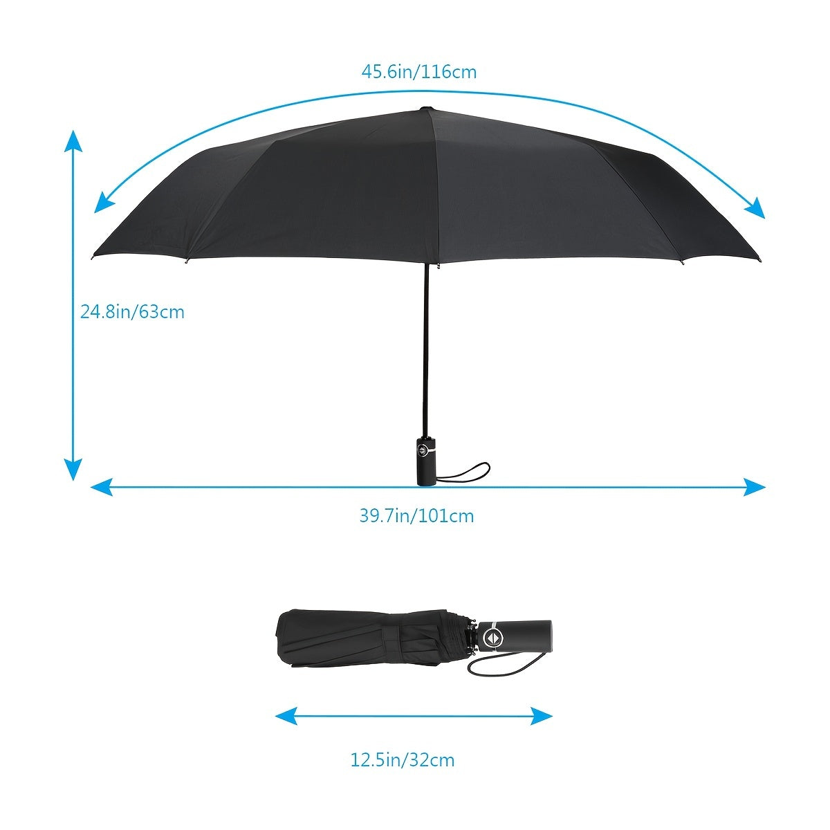 Travel Umbrella Compact Folding Umbrella For Rain Windproof