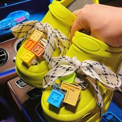 Letter Print Box & ShoeLaces Shoe Charms For Clogs Garden Shoes