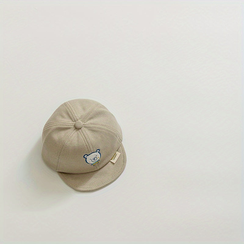 Bear Embroidery Children's Baseball Cap Spring Summer Peaked Cap