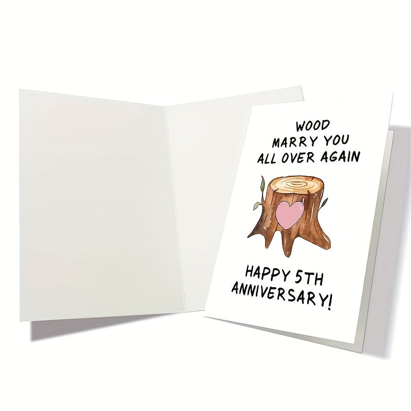 Funny 5th Anniversary Card for Him - 5 Years Married Gift for Husband
