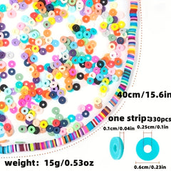 7mm Soft Ceramic Beads for Bracelets Necklaces Mixed Women's Accessories