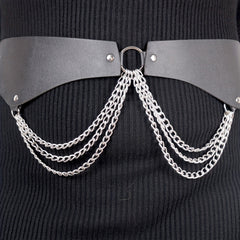  Chain Tassel Waistband Harness Belt Gothic Layer