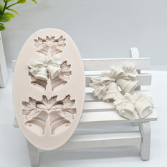 3D Christmas Bell Chocolate Mold for Cake Decorating Silicone Fondant Candy Kitc