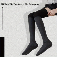 3 Pairs Colorblock Thigh High Socks Over The Knee Stockings