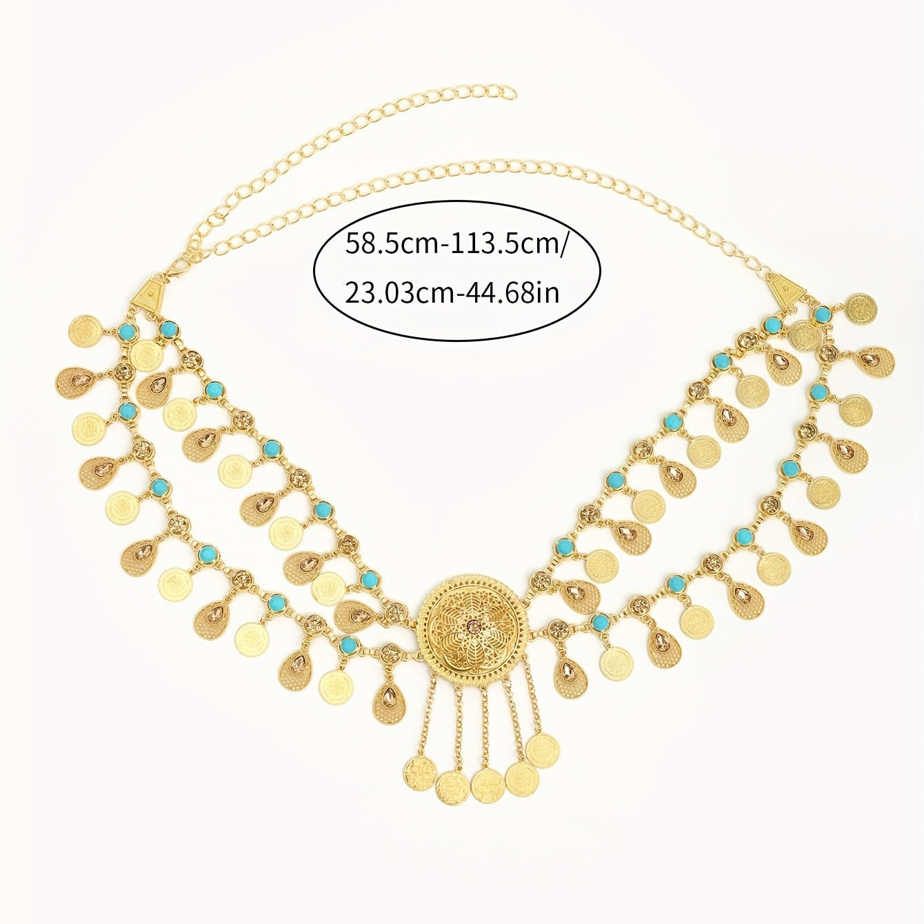 Coin Tassel Waist Chain Ethnic Waistband For Girls