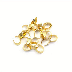 100pcs 6x9mm Metal Pinch Bail Clasps Necklace Hooks 9 Colors Plated DIY Jewelry