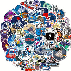 50pcs Space Stickers Waterproof for Laptops Water Bottles Skateboards