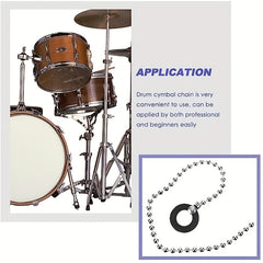Jazz Drum Cymbal Extension Chain for Special Effects