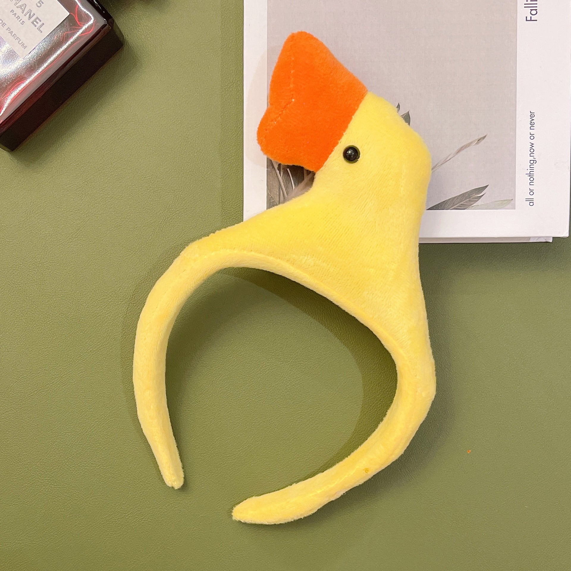 Duck Headband Plush Headdress for Girls Kids Fuzzy Women Makeup Skincare Party
