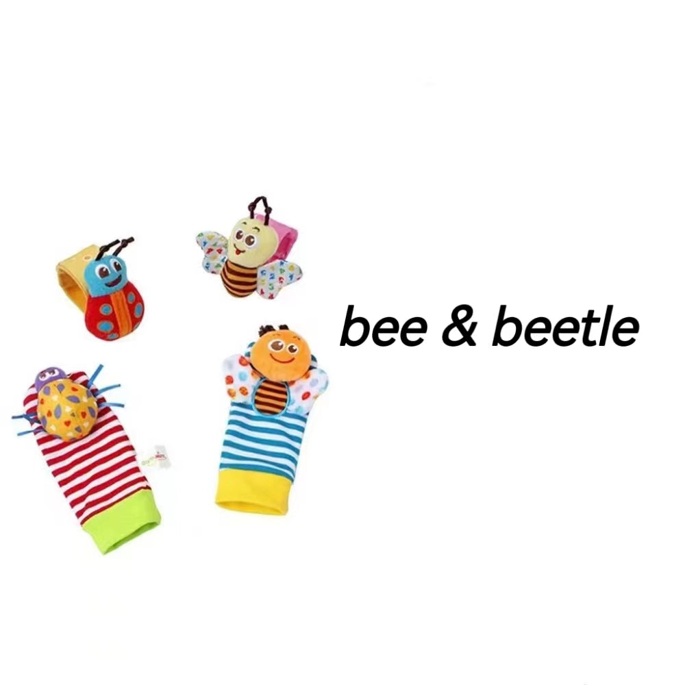 Infants Soft Baby Rattle Toys Wrist Rattle Foot Sock Rattles