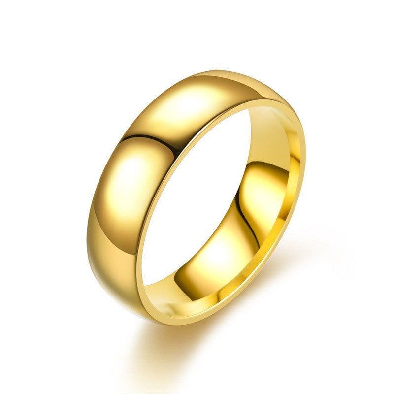 1pc 6MM Men's Ring Artificial Jewelry