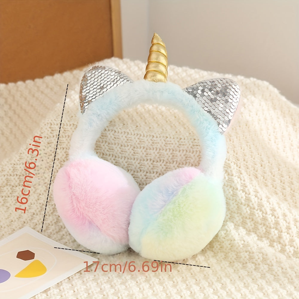 Unicorn Warm Earmuffs Winter Coldproof Rabbit Earmuffs