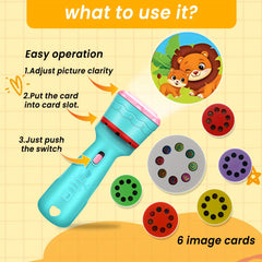 Interactive Projection Toy with 48 Patterns Animals Vegetables Letters