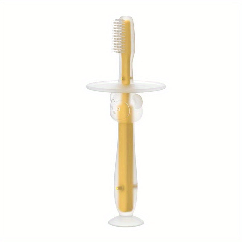 Baby Toothbrush With Suction Cup Silicone Coating