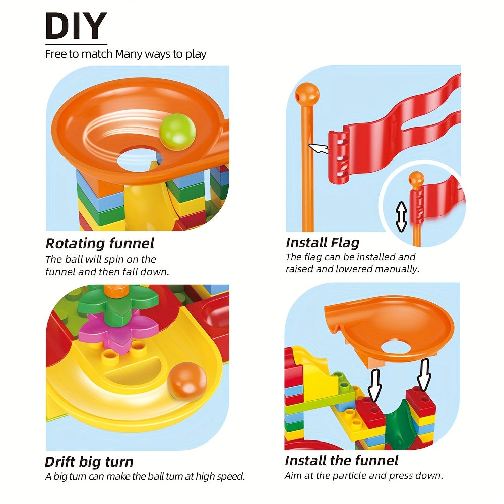 Colorful Sliding Track Building Blocks Set for Early Learning