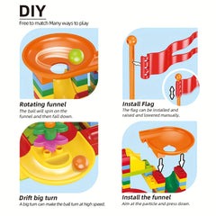 Colorful Sliding Track Building Blocks Set for Early Learning