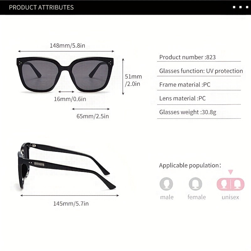 Big Box Oversized Sunglasses UV Protection Men Women