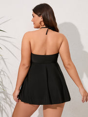  Sexy Tankini Set Backless Halter Dress & Panty Swimsuit