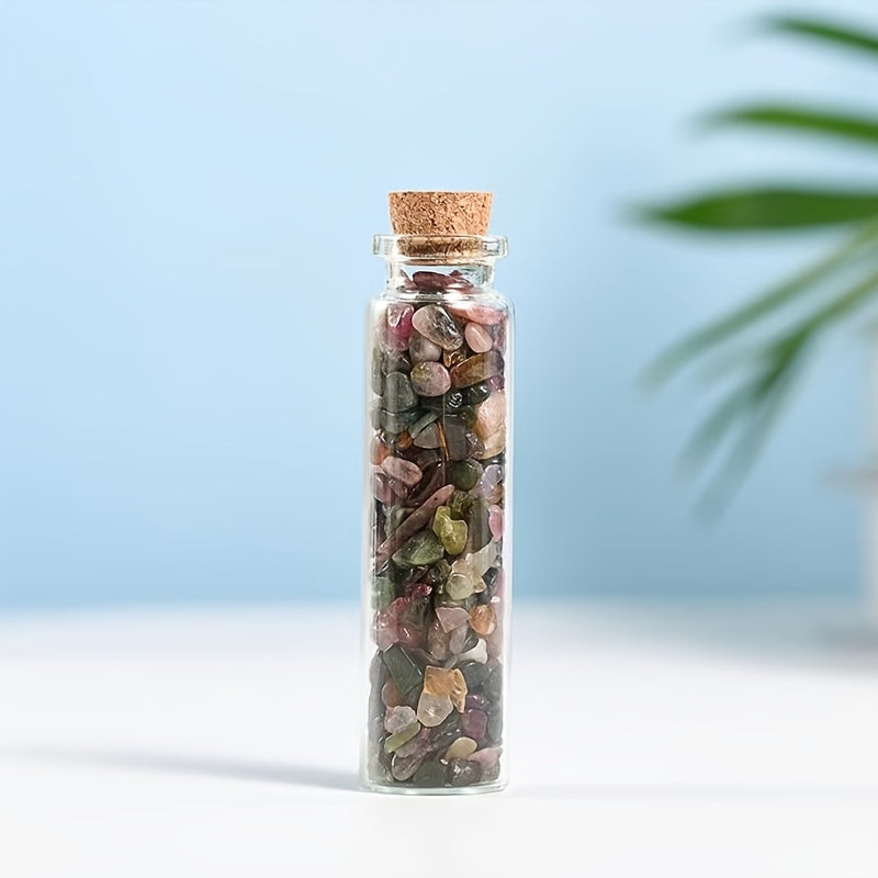 Natural Gemstone Ornament Crushed Stone Bottle