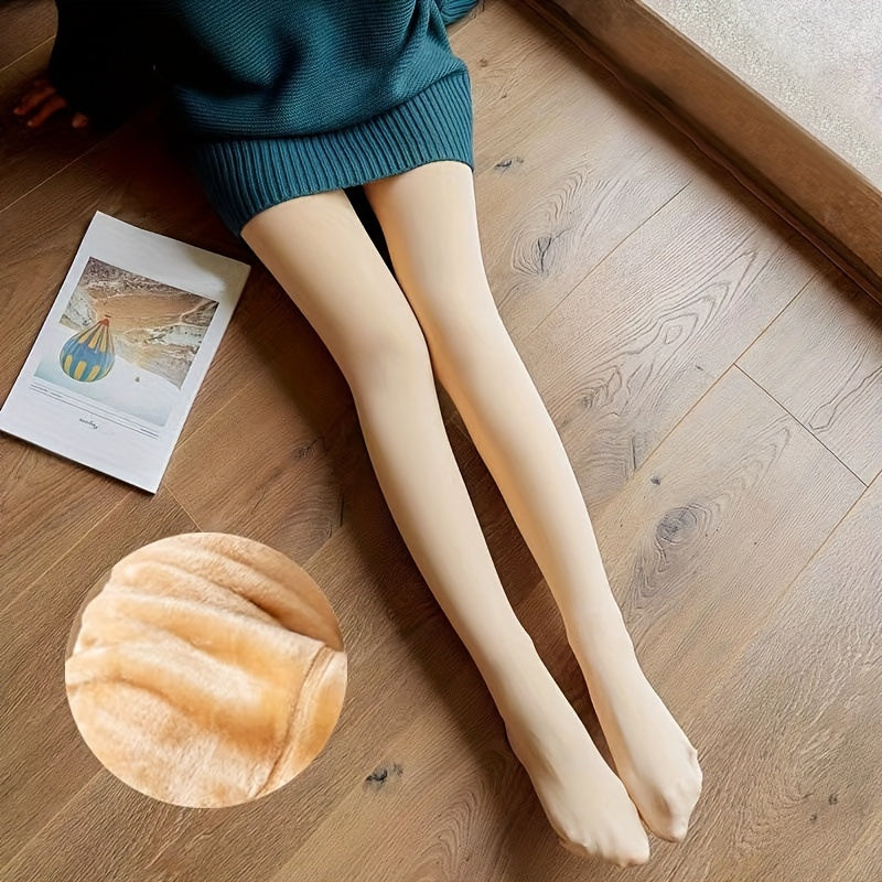 Plush Lined Tights High Waist Thermal Leggings Women's Stockings