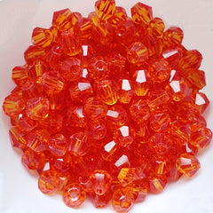 3mm Double Cone Crystal Rhombus Glass Beads DIY Bracelet Necklace Loose Beads