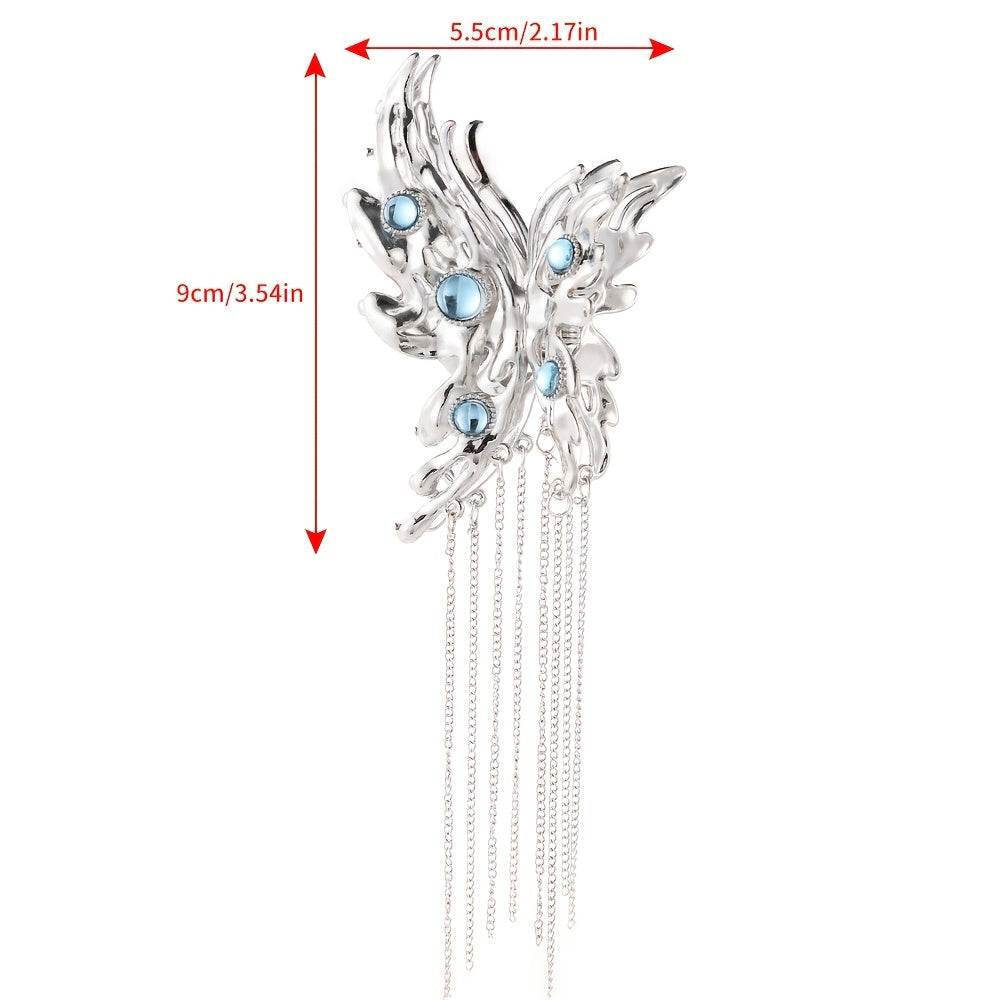 Butterfly Jumbo Tassel Hair Clip Metal Butterfly Hair Pin Minimalist Hair Claw
