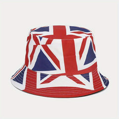 Versatile Sunshade Bucket Hat American Flag Print Sun Hat Men Women