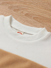 Infant Stylish Block Sweatshirt Cotton Long Sleeve Pullover