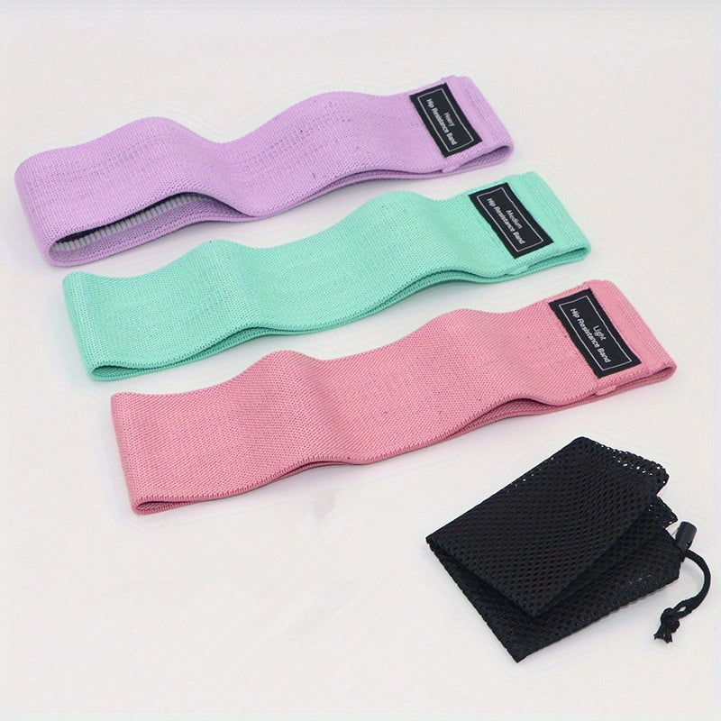 3pcs Elastic Rubber Band Yoga Resistance Band Hip Expander