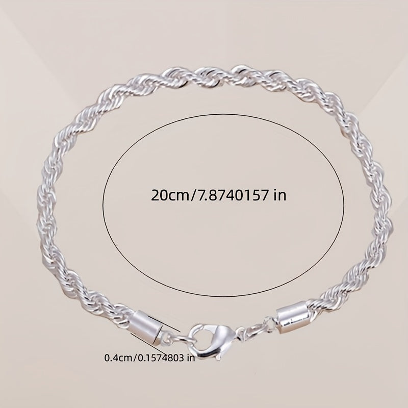 Silver Twist Bracelet