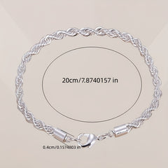 Silver Twist Bracelet
