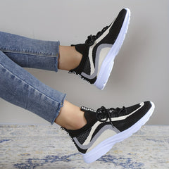Women's Lace-up Letter Pattern Athletic Running Shoes