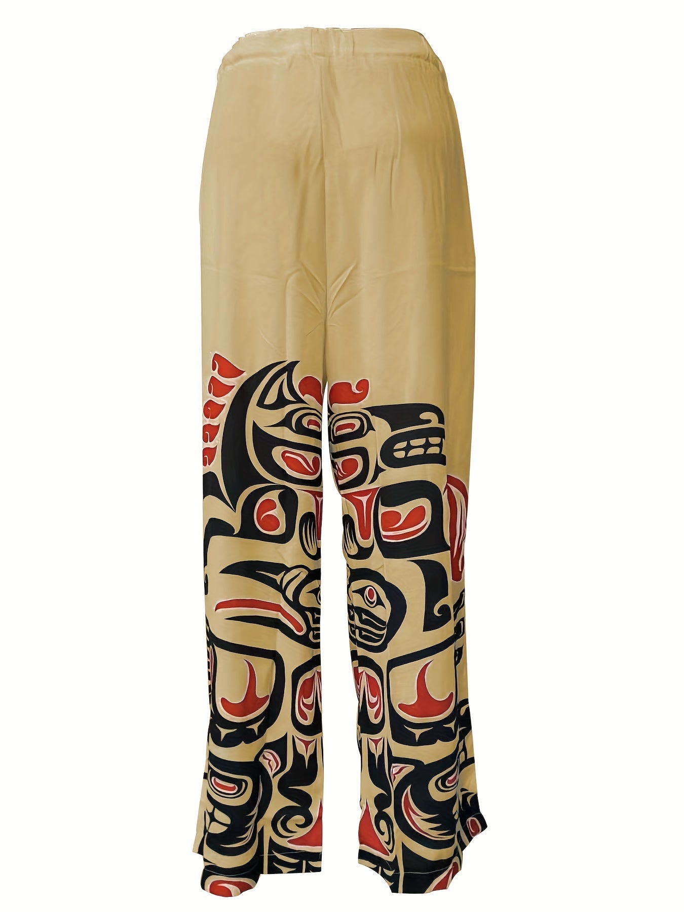 Skull Pattern Wide Leg Pants Men s Street Style Casual Allover Print
