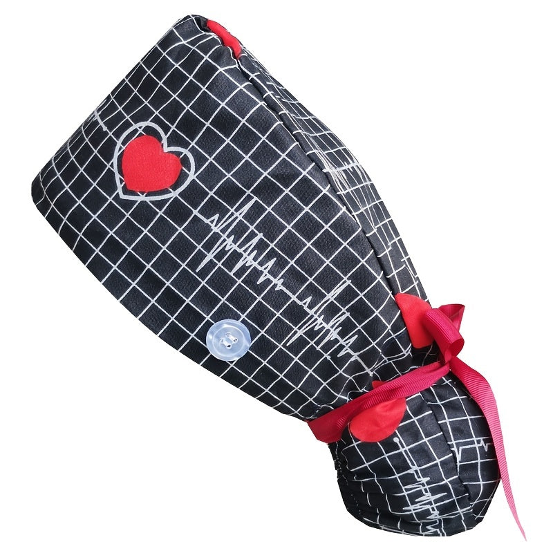 Adjustable Beanie Work Cap Cotton Back Tie Hat with Buttons
