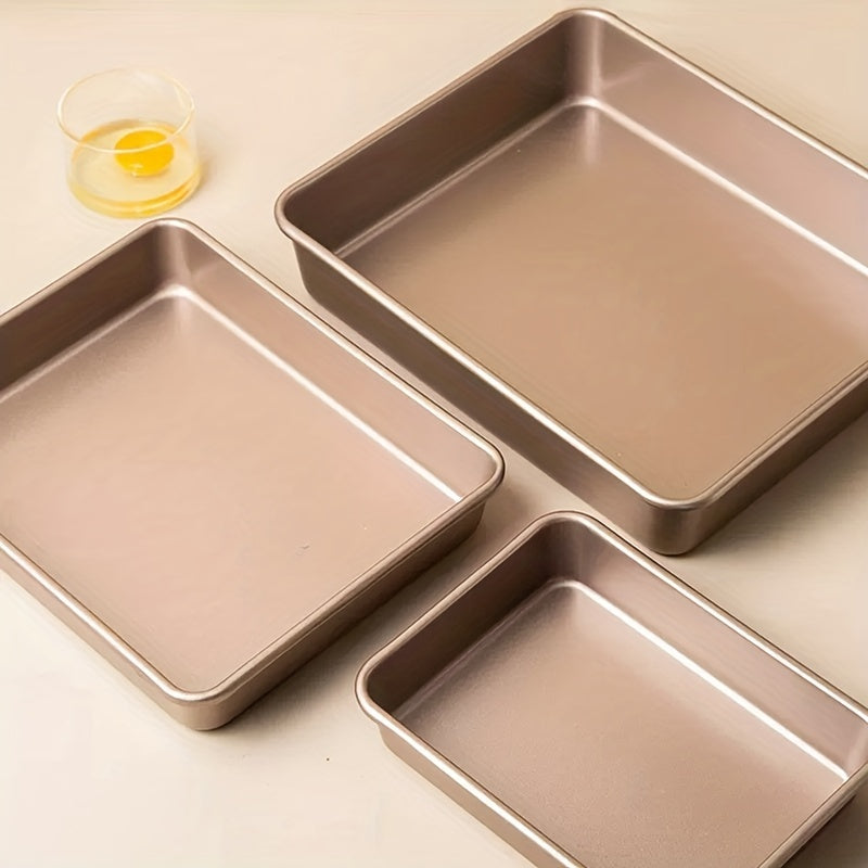 Rectangular Baking Pan Carbon Steel Cake Pizza Pan Golden Baking Pan
