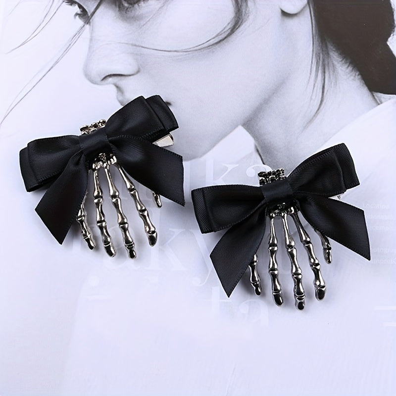 Halloween Ghost Hand Bone Hair Clip Punk Women Girl's Accessories