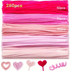 250-400pcs Chenille Stems for DIY Art and Craft Projects, Various Colors