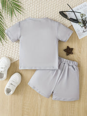2pcs Baby Boys Casual T shirt & Shorts Set For Summer