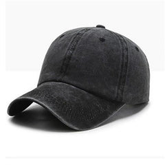 Retro Old Baseball Cap Curved Brim Peaked Hat Adjustable Solid Hat