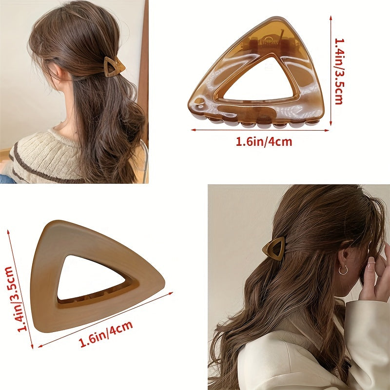 Jelly Hair Claw Triangle Hair Clip Style Nonslip Ponytail Holder